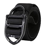 Stoota Tactical Military Canvas Belt, Webbing Waist Belt with Heavy-Duty Quick-Release Buckle