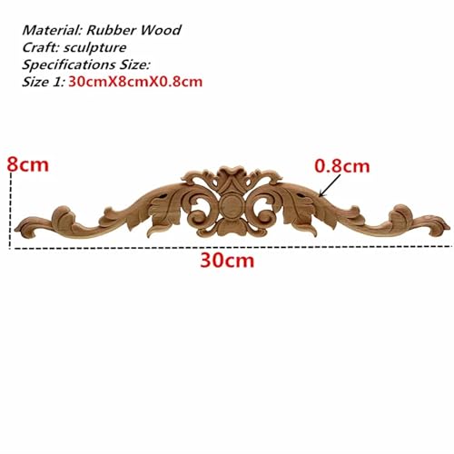 Aplique de madera de 30x8 cm para decorar armarios rusticos 3