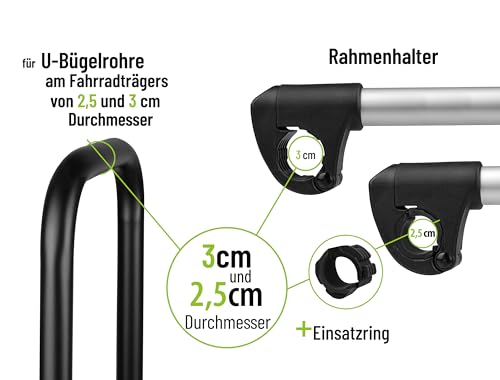 EUFAB 11247 Verstellbarer Strap-Rahmenhalter 27cm, Schwarz/Silber