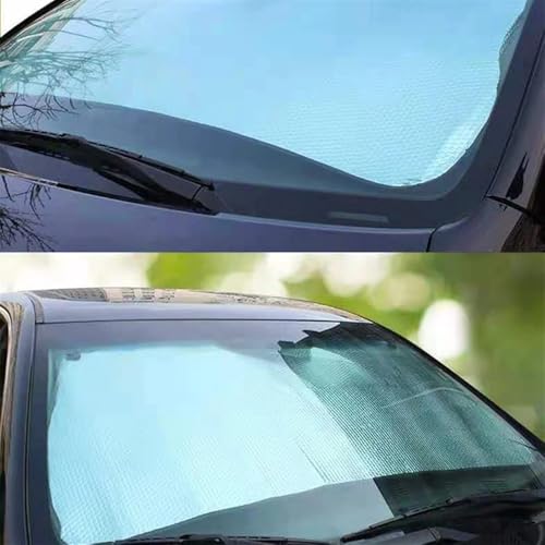 Cortina parasol para ventana delantera y protector plegable de parabrisas 4