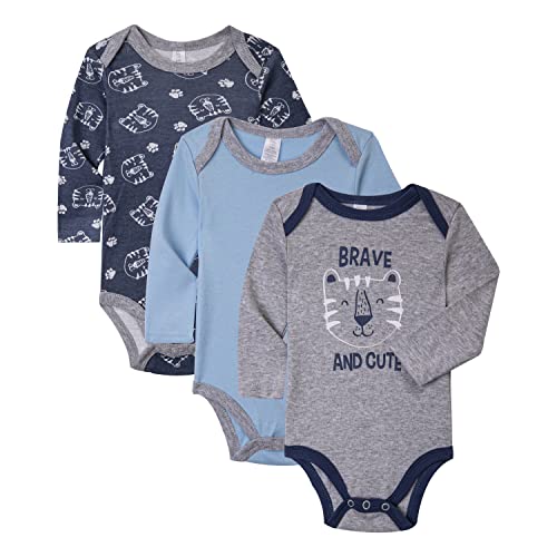 Image of BABY KISS 3-Pack Baby Bodysuit Infant Girls & Boys Newborn Baby Bodysuits