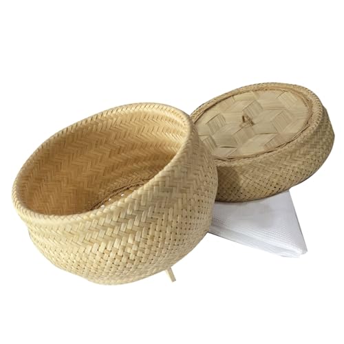 Thai Sticky Rice Steamer Basket 7" – 100% Natural Bamboo | Traditional Handmade Sticky Rice Cooker | Asian Kitchen Tool for Authentic Thai & Lao Cuisine Dept3.50 x Diameter 7.00 x Height 5.00 inches - Image 6