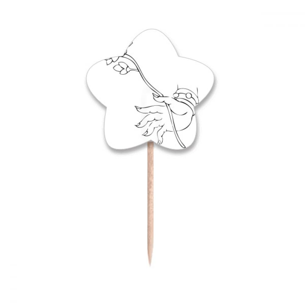 Cure-dents drapeaux étoile et lable cupcake picks pour apéritif
