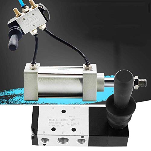 5-Drożny 3-Drogowy Pneumatyczny Ręczny Zawór Dźwigniowy G1 / 4 "Wlotowy Zawór Elektromagnetyczny Ze Stopu Aluminium Ręczne Sterowane Zawory Push-Pull (4H230-08)
