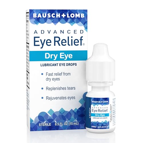 Bausch + Lomb Advanced Eye Relief Lubricant Drops from for Dry Eyes & Redness Relief 0.5 Fl Oz (15 mL)