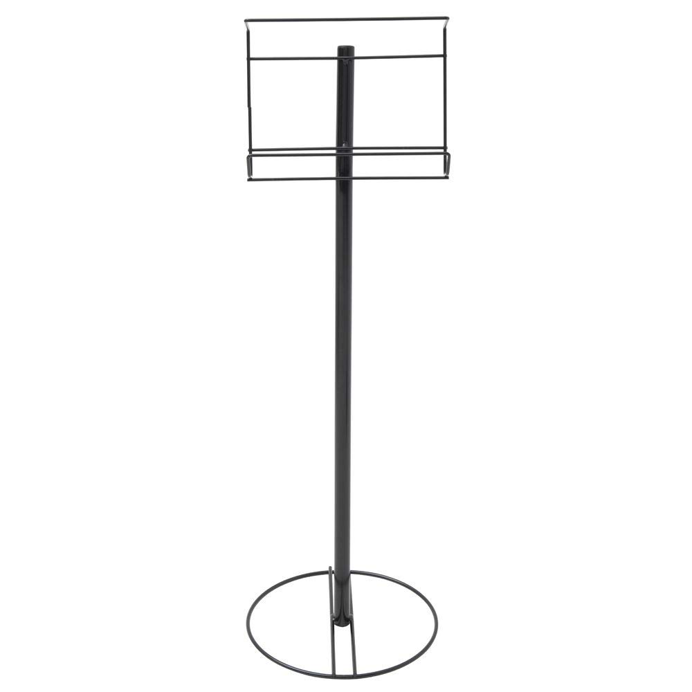 Disposable Glove Holder - 12" Dia x 35" H by HUBERT – Wire, Black, Model WCH0513