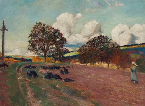 Peinture en couleur sur toile Robert Delaunay Paysage breton déco premium