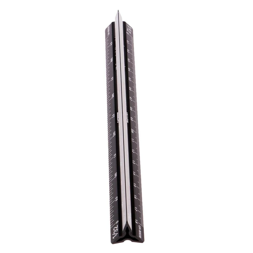Règle Triangulaire Métal 17 Cm – Échelles 1/12 à 1/72 – Pour Modélisme, Architecture, Dessin Technique