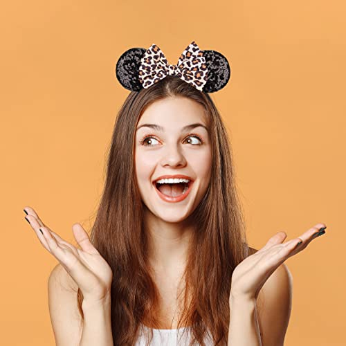 Image of DRESHOW Mouse Ears Bow Headbands Glitter Party Decoration Cosplay Costume for Women