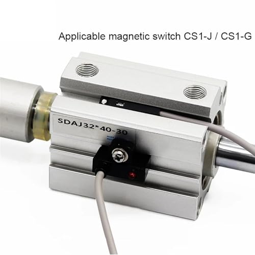 Cylindre pneumatique compact double action SDAJ40 avec filetage interne externe - 4