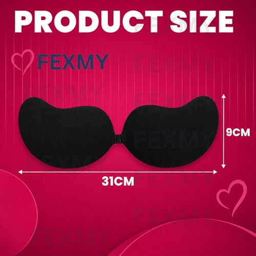 Image of Women's & Girl's Strapless Push Up Wire Free Stick On Invisible Bra, Sticky Liftup Silicone, Stick on Bra for Backless Dress Free Size B Cup