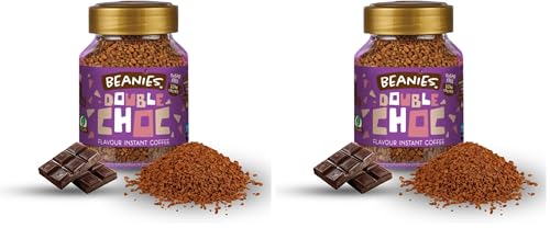 Image of Beanies Double Chocolate Flavoured Instant Coffee | 50g | Freeze Dried Coffee with Rich Double Chocolate (Pack of 2)