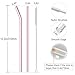 Replacement Straw Compatible with Stanley 40 oz Tumbler Straws, 4 Pcs Reusable Straws with Cleaning Brush, Long Glass Straw for Stanley Accessories, Pink