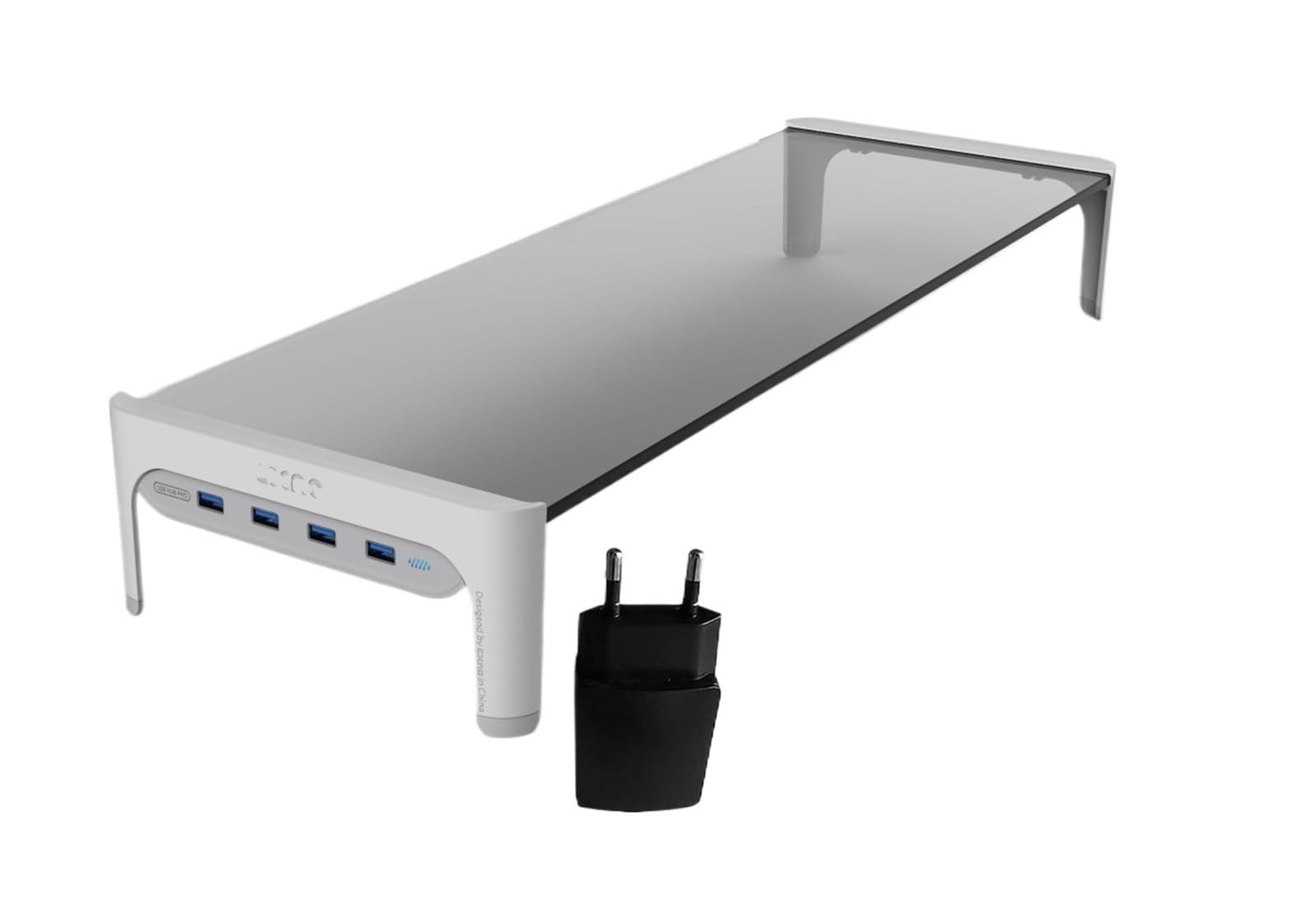 Support de bureau pour moniteur ordinateur portable blanc USB 3.0