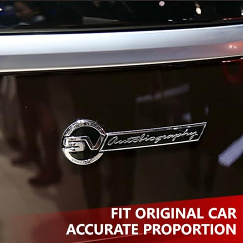 Image of Special Vechicle Symbol R-Dynamic Sports 3D Badge,Car Body Trunk Fender R-Dynamic Emblem Logo Sticker Compatible with Jagvar Land R0ver Accessories (SV Bright Black)