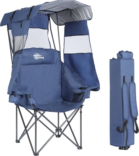 Camping Chair with Canopy Beach Chair with Canopy...