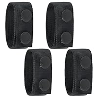 Tyqour 4 Stück Polizei Einsatzgürtel Belt Keeper Polizei Gürtelschlaufe Gürtelhalter mit Doppelten Druckknöpfen Gürtelschlaufen Taktische Militärausrüstungszubehör