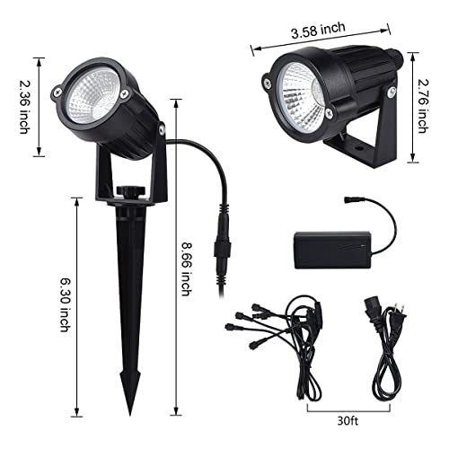 Landscape Lighting 48W Multi Color Changing Bluetooth App 24V Low Voltage Landscape Lights Timer Transformer,Ip66 Waterproof Outdoor Spike Spotlights For Trees Pathway Wall Washer Garden Lights(4Pack) #TOP6