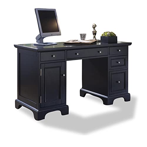 Image of Homestyles Bedford Black Pedestal Desk