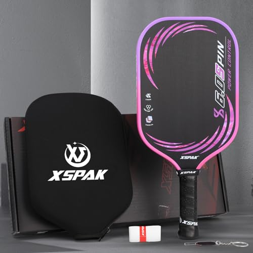Image of XS XSPAK Carbon Fiber Pickleball Paddle - Tournament Edition - World Champion Surface Technology Options Pickleball Racket - USAPA Polypropylene Honeycomb Paddle with Cushion Comfort Grip
