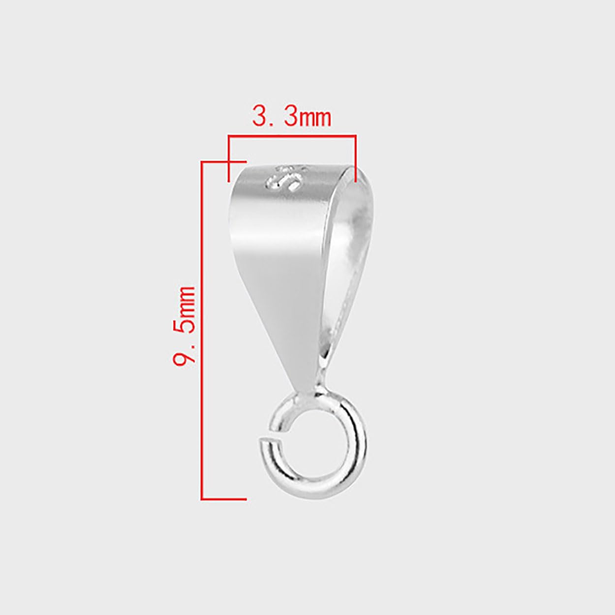 Egemmall 1PC De Plata Esterlina CZ Slider Colgante