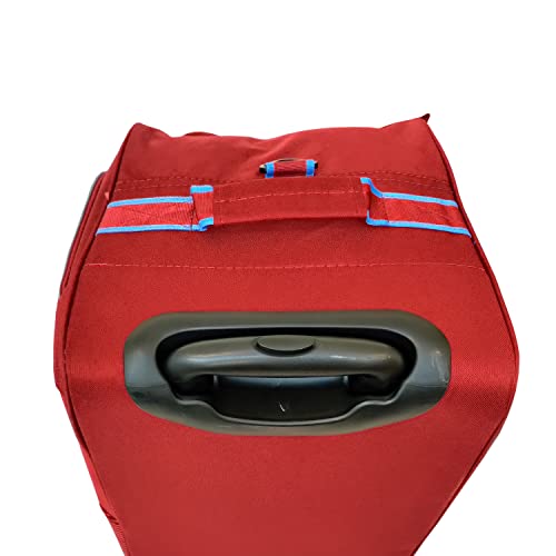 Image of Safari Polyester Trac Superior Rolling Duffle Luggage Set with Wheels - Red, W-33 CM