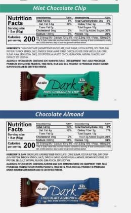 Variety Pack Protein Dark Bars "Made for Nugo Nutrition " 12 Count – Flavors: Chocolate Chip, Pretzel, Mint, , Mocha, Peanut Butter, Coconut, ,or Almond – Kosher Pareve, Dairy-Free, Vegan, Gluten-Free, "The Kitchen Queen" Packaging