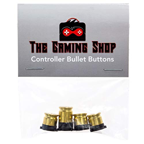 Xbox One Bullet Buttons Raplacement A B X Y Real Bullet Brass Casings Gold Brass w/ Silver Nickel Primer
