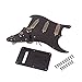 Alnicov 3-Ply Prewired Loaded Pickguard Scratchplate Backplate with SSS Alnico V Pickups Kit for Strat ST Electric Guitars
