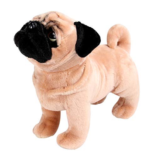 HOOTNEE Pug De Peluche Precioso Muñeco De Perro Carlino Juguete De Peluche Juguete Peludo para Mascotas Perro para Adorno Hogar