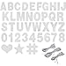 130 Piece DIY Silver Glitter Make Your Own Banner Kit with Letters, Numbers, and Symbols (5 Inch Letters)