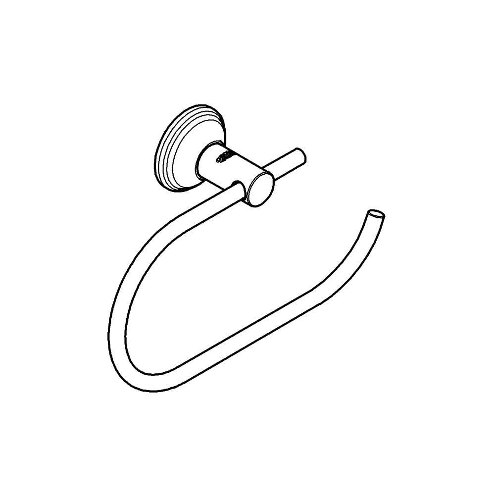 Grohe Essentials - Authentic Soporte para papel, 1 pieza, 40657en1, Plateado, 40657001