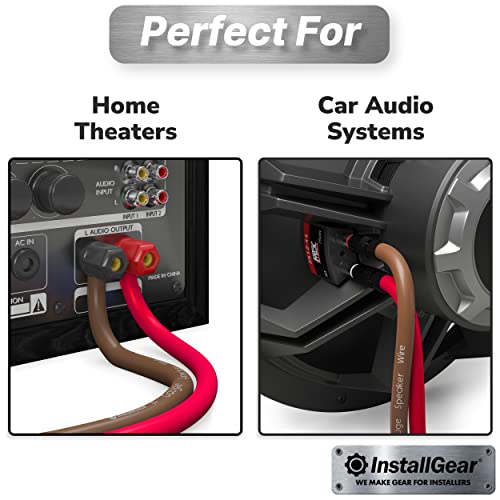 Installgear 500Ft 14 Gauge Speaker Wire Awg True Spec And Soft Touch Cable - Black/Red - Great Use For Car Speakers Stereos, Home Theater Speakers, Surround Sound - Speaker Wire 14 Gauge #TOP5