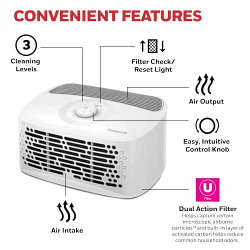 Honeywell Air Purifier for Home, 465 Ft² in 1 hour, Dual Action Filter - image 7