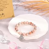 U-Zomir Teacher Appreciation Gifts for Women, Teacher Valentines Gifts Natural Stone Bracelet with Message Card for Appreciation Week Christmas Valentines from Student