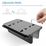 OMOTON Vertical Laptop Stand Holder, Adjustable Dock for MacBook, Black - Image 6
