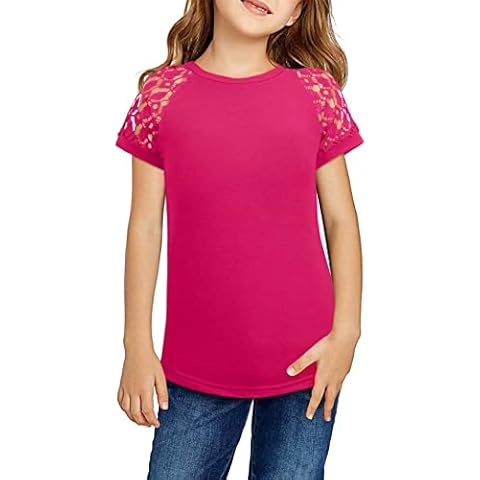 Yoklass Lace Short Sleeve Blouse for Girls Cover