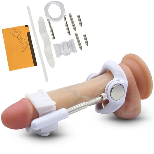 Dilatateurs de pénis pour hommes,Pompe à pénis Extender Penis Enlargement System,Agrandir le Pénis,Agrandir le Pénis Masculin,Aide à l'érection pour hommes,Extenseur de Pénis Masculin (Blanc argent)