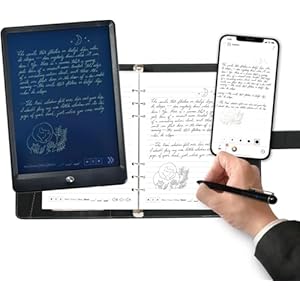 Smart Pen+Notebook+Writing Board, SmartPen Real-time Sync for Digitizing, Storing, and Sharing Paper Notes, Use with Ophaya Pro+ App，Compatible with Smartphone (Android and iOS)