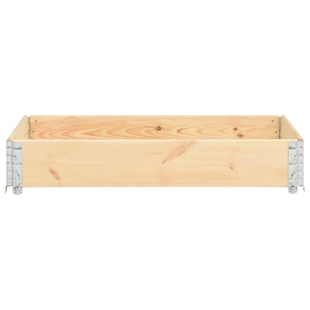 Jardinière surélevée 80 x 120 cm en bois de pin massif empilable et pliable pour jardin, balcon, terrasse, idéale pour légumes, fleurs et plantes, résistante aux intempéries, durable