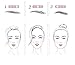 Adjustable Eyebrow Shapes Stencil Makeup Model Template Tool Eyebrow Template, Eyebrow Shaping Kit (Silver)