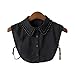 Produktbild Tandou Elegante Krageneinsatz Damen Perlen Fake Kragen Blusenkragen Einsatz Bekleidung Accessoires (Schwarz)