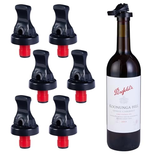 CherHome Wine Stopperï¼Œ6 Pack Wine Stoppers for Wine Bottlesï¼ŒPlastic Vacuum Wine Bottle Stopper Wine Saver with Airtight Sealï¼ŒKeep Wine Fresh Wine Bottle Sealer Set