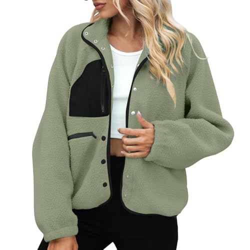 for Women Winter Fall Long Sleeve Fleece Lined Sherpa Hooded Basic Jacket Outfit Women 2025 Trendy Y2K
