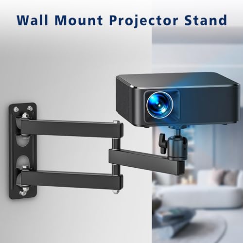Jubor Projector Wall Mount, Projecror Stand Adjustable 360° Rotation - Image 2