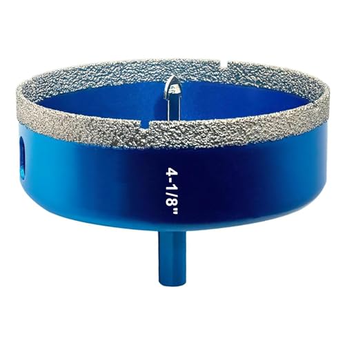 Image of TurstAid Diamond Hole Saw 4-1 /8 Inch with Pilot Guide Drill Bit - Performance Diamond Tile Hole Saw for Porcelain, Glass, Marble, Ceramic