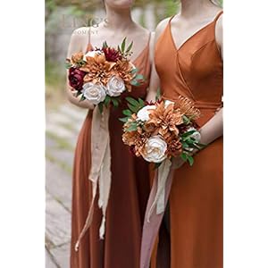 Ling's Moment Fall Terracotta Artificial Flowers Greenery Grand Box Set, Burnt Orange Fake Flower for DIY Wedding Bridal Bouquet, Centerpieces Decor, Floral Arrangement Decor, etc. Lings Moment Fall Terracotta Artificial Flowers Greenery Grand Box Set Burnt Orange Fake Flower for DIY Wedding Bridal Bouquet Centerpieces Decor Floral Arrangement Decor etc