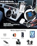 Kolasels Cigarette Lighter Phone Holder Car Mount Charger [Dual USB Fast Charging] Car Cigarette Lighter Socket Phone Mount with Adjustable Arm, Car Phone Holder Charger for iPhone 16 Pro, Galaxy S24 - Image 4