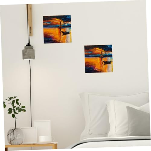 OSOLADY 5個 未完成木製画板 用フォトフレーム クレイ写真ホルダー 木材パネル 手作り装飾用