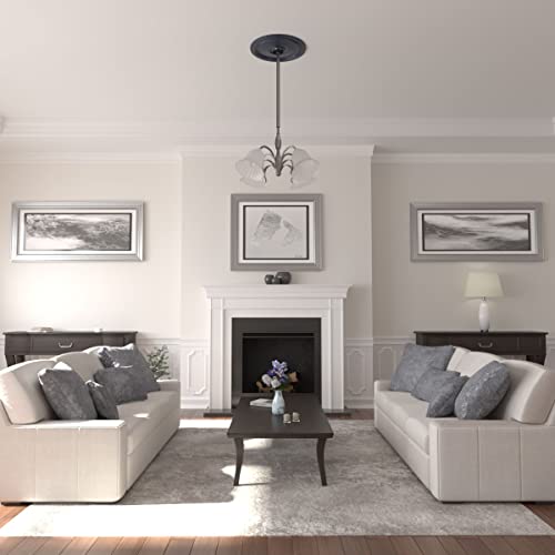 Image of Ekena Millwork CM24DIMDF Diane Ceiling Medallion, 24 inchOD x 3 5 /8 inchID x 1 1 /4 inchP (Fits Canopies up to 6 1 /4 inch), Hand-Painted Midnight Dream